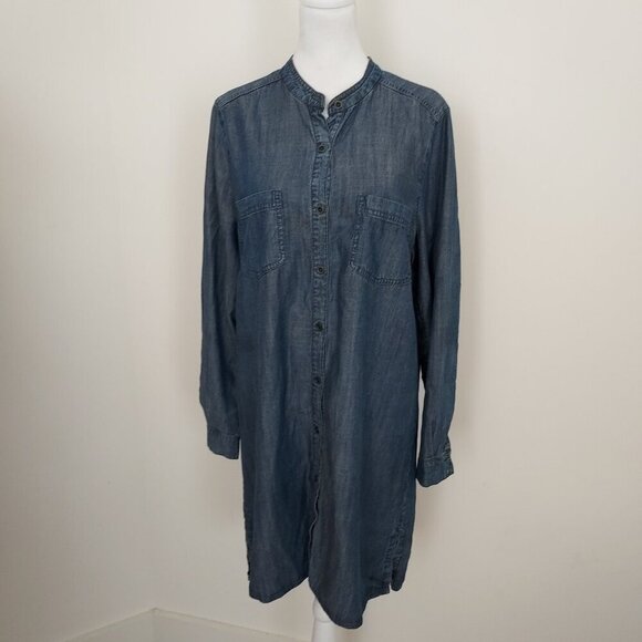 Eileen Fisher Long Sleeve Shirt Dress Size Medium - Picture 1 of 7
